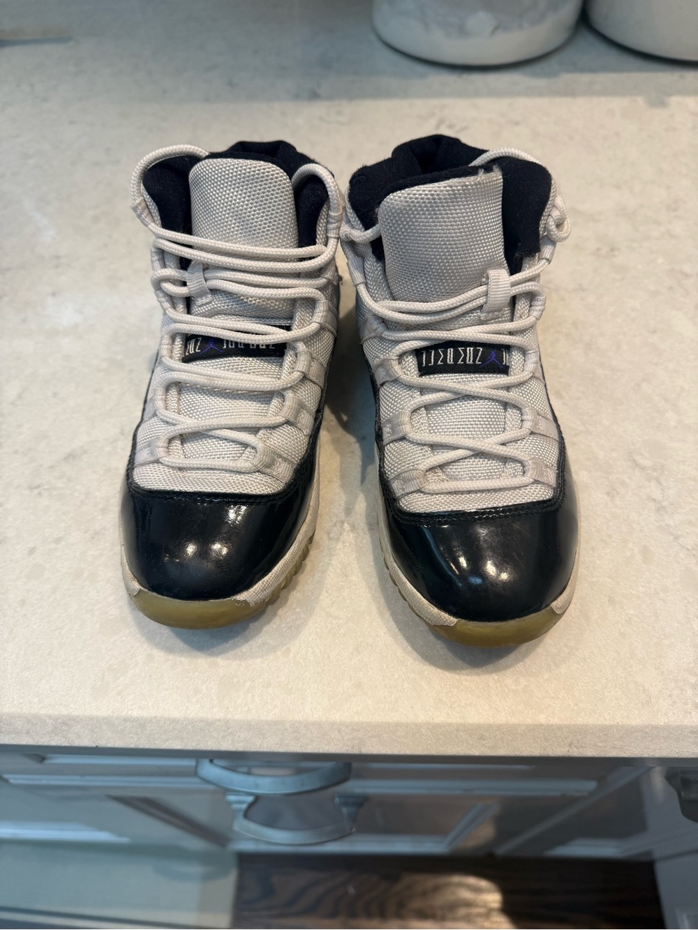 Jordan Kids High-Top Sneakers in Black, White and Gum
